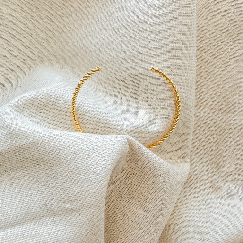 Twisted All Over Adjustable Bangle - image 2